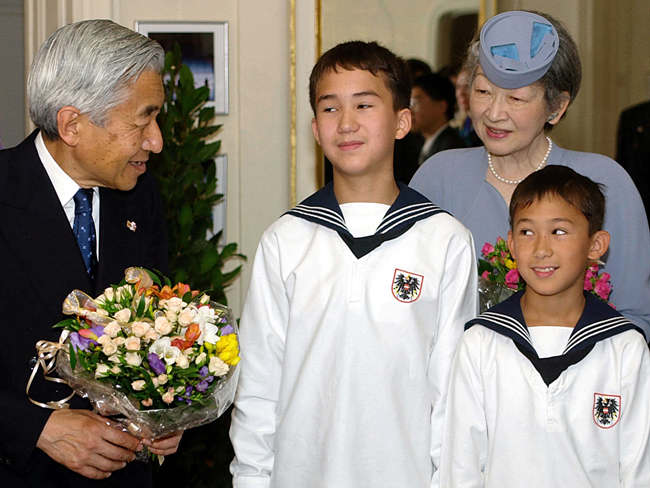 Das japanische Kaiserpaar Akihito und Michiko